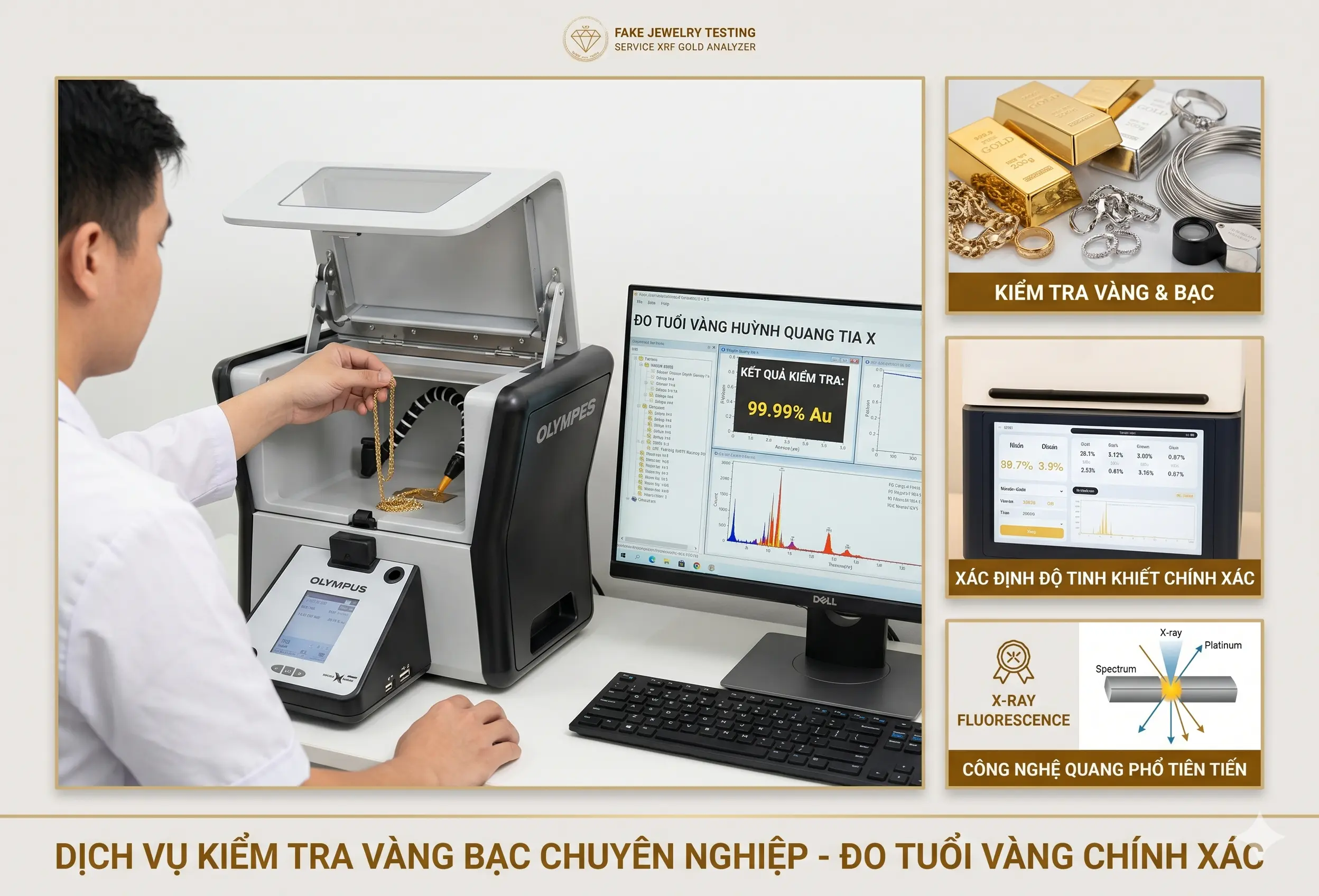 máy quang phổ vàng bạc