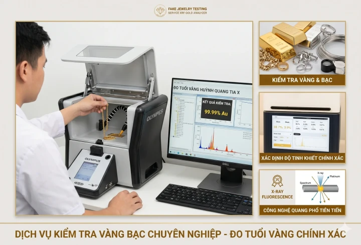 đo tuổi vàng, kiểm tra vàng bạc