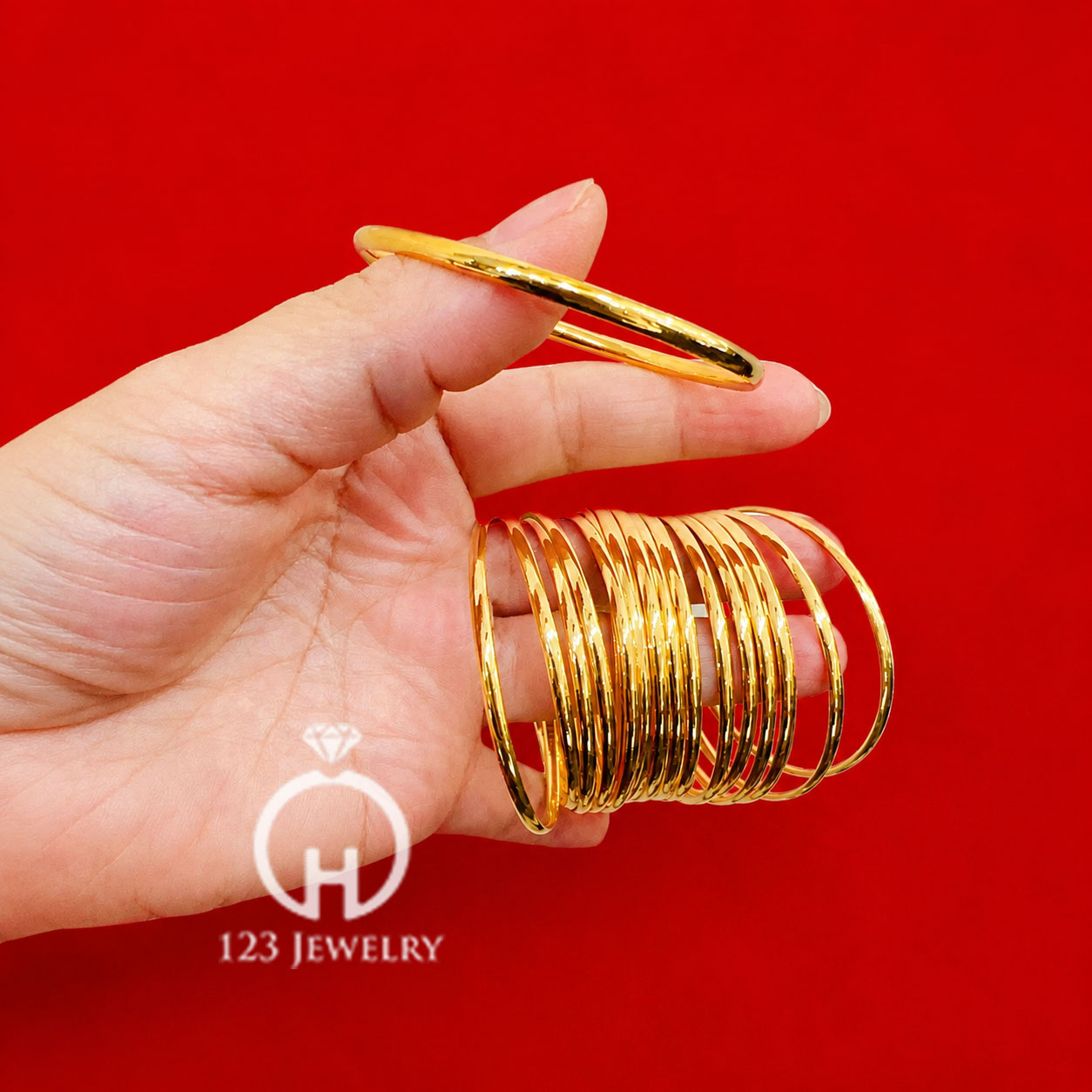 Lắc tay trơn 24K