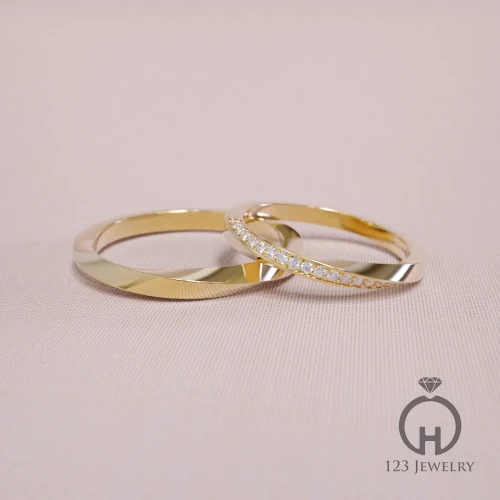 Nhẫn cưới đẹp Twist NC0011