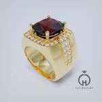 Nhẫn nam đá quý oval MR0037