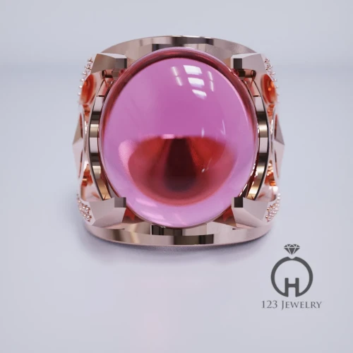 Nhẫn nam đá Ruby logo Mercedes MR0042