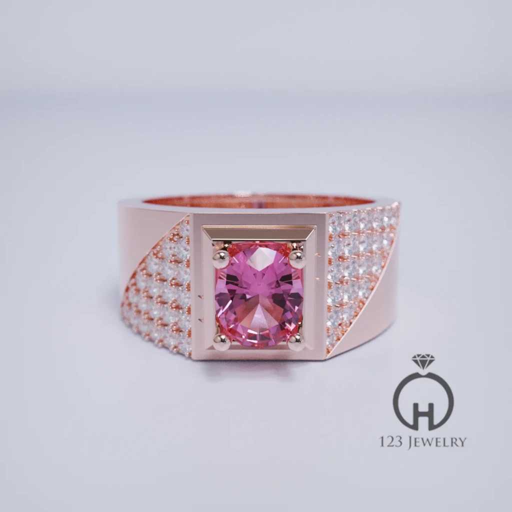 Nhẫn nam đá quý thiết kế MR0048
