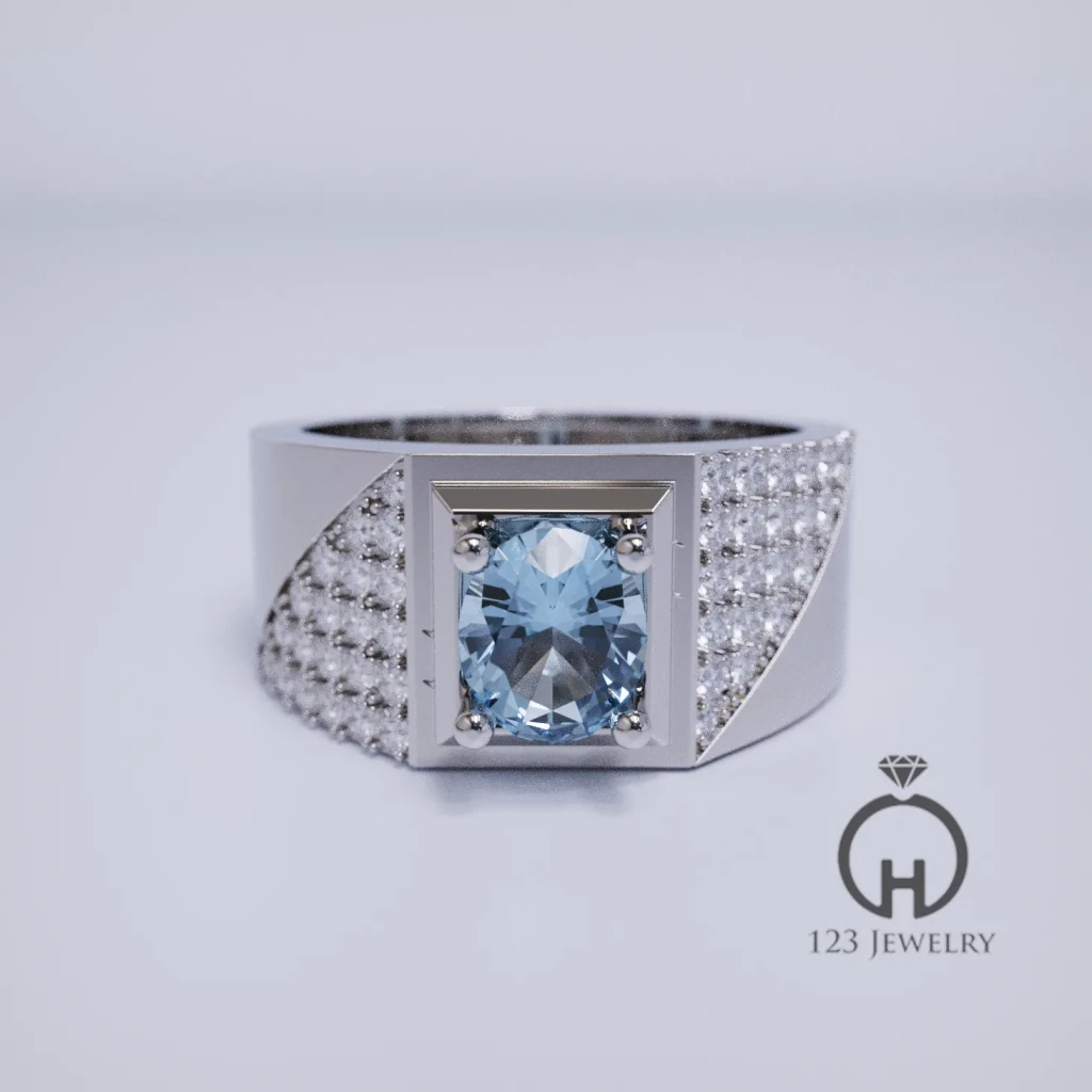 Nhẫn nam đá quý thiết kế MR0048
