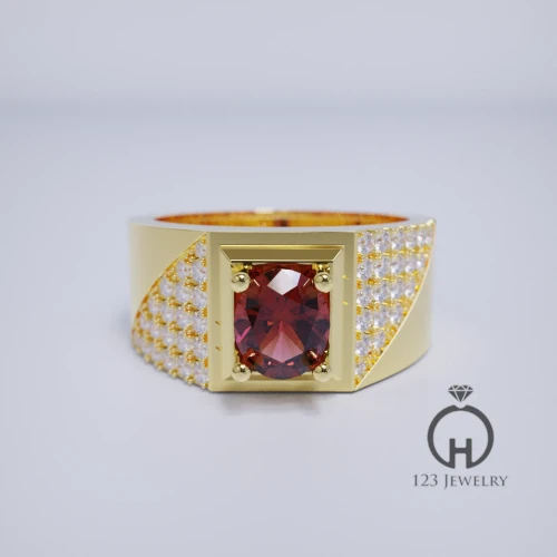 Nhẫn nam đá quý thiết kế MR0048