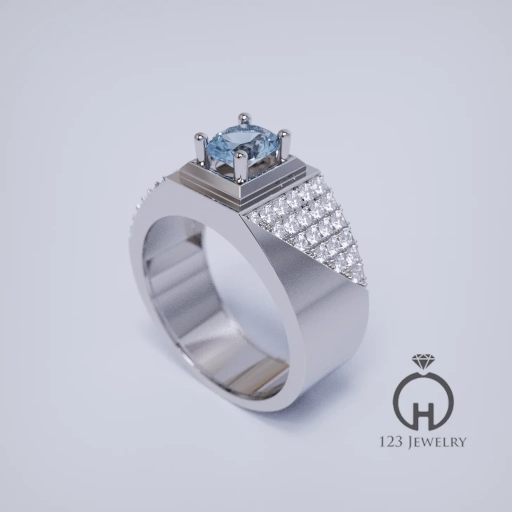 Nhẫn nam đá quý thiết kế MR0048