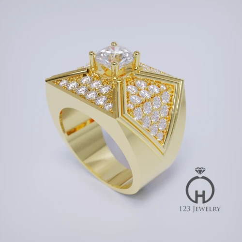 Nhẫn nam kim cương độc đáo MR0049